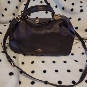 NWOT Coach Lane Oxblood Pebble Satchel Convertible